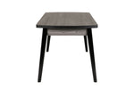 Magda Extending Dining Table Grey Top Black Leg