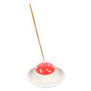 Mushroom Ceramic Incense Stick Holder white background