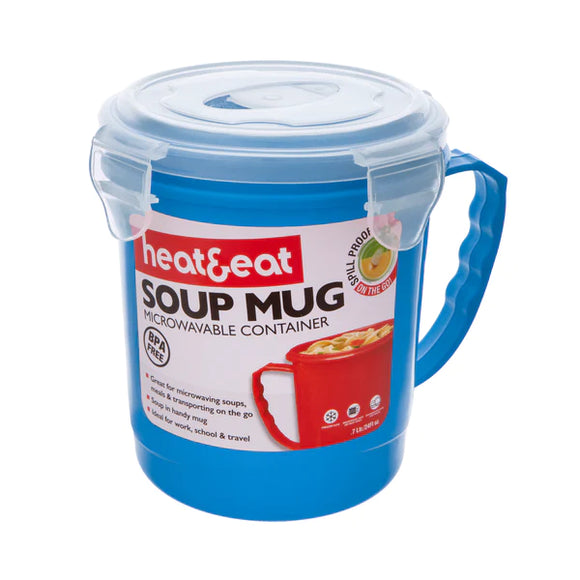 Microwave Soup Mug PP Plastic: A convenient and versatile mug for heating and enjoying soups, with a BPA-free construction for peace of mind.
