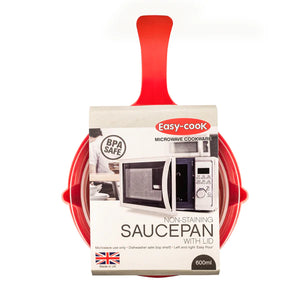 Microwave Sauce Pan & Lid 0.6L: Cook and heat sauces with ease using this microwave-safe sauce pan, complete with a lid for convenient heating and cooking.