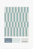 Fresh and fun stripe wallpaper in duck egg blue with offset rectangles