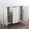 Slim sideboard cabinet with internal shelves