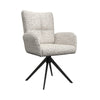 Torelli Rimini swivel armchair in ivory fabric