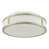 Royce two light IP44 bathroom ceiling light in matt antique brass - view 2