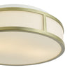Royce two light IP44 bathroom ceiling light in matt antique brass - view 3