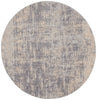 Nourison Rustic Textures Rug 01 Ivory Silver - Round