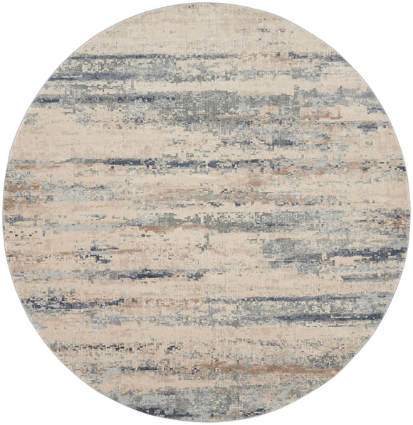 Nourison Rustic Textures Rug 04 Beige Grey - Round