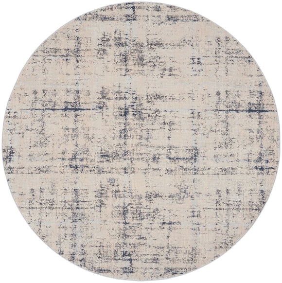 Nourison Rustic Textures Rug 06 Ivory Blue - Round