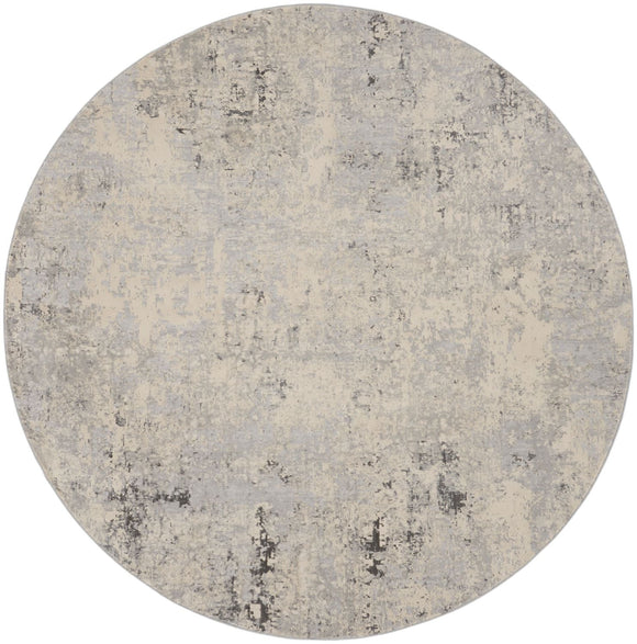 Nourison Rustic Textures Rug 07 Grey Beige - Round