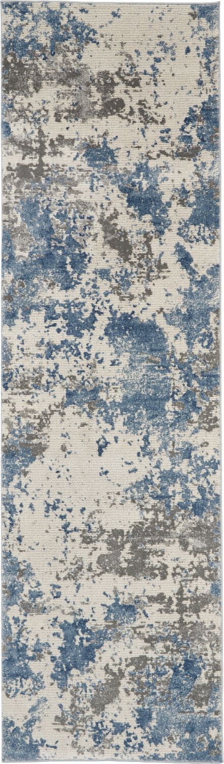 Nourison Rustic Textures Rug 08 Grey Blue - Runner