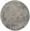 Nourison Rustic Textures Rug 15 Light Grey Blue - Round