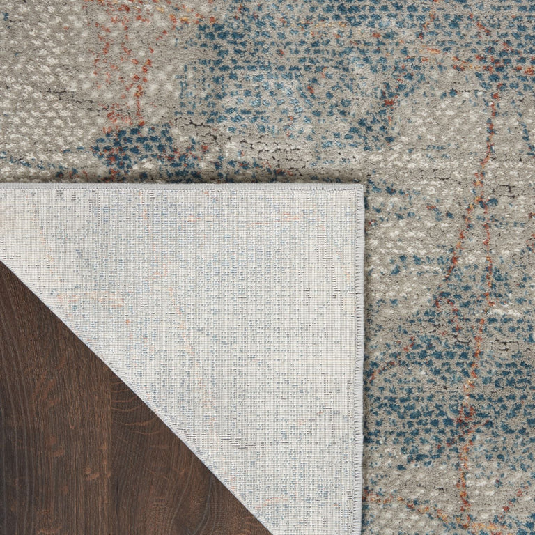 Nourison Rustic Textures Rug 15 Light Grey Blue - Runner