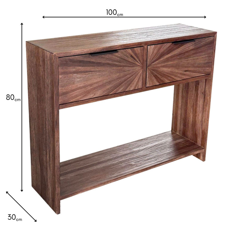 Ray 2 Drawer Console Table – Wooden Console Table with Storage