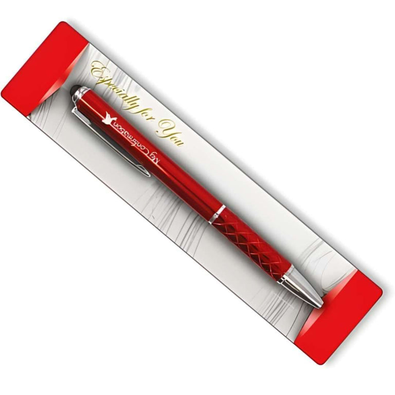 Confirmation Pen Metal Aluminium Barrel Gift Boxed Red – Elegant Writing Pen for Confirmation Gifts & Keepsakes (Copy)