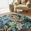 Sanderson Robins Wood Rug Forest Green 146508 - Round