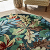 Sanderson Robins Wood Rug Forest Green 146508 - Round