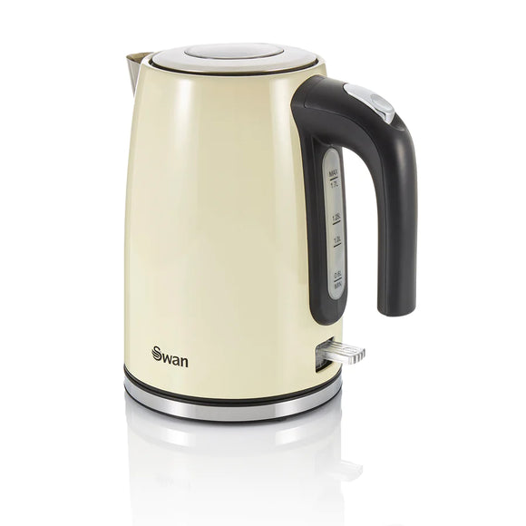 An image showcasing the Townhouse 1.7LT Jug Kettle in creamy elegance, highlighting its stylish design and practical features for your kitchen.