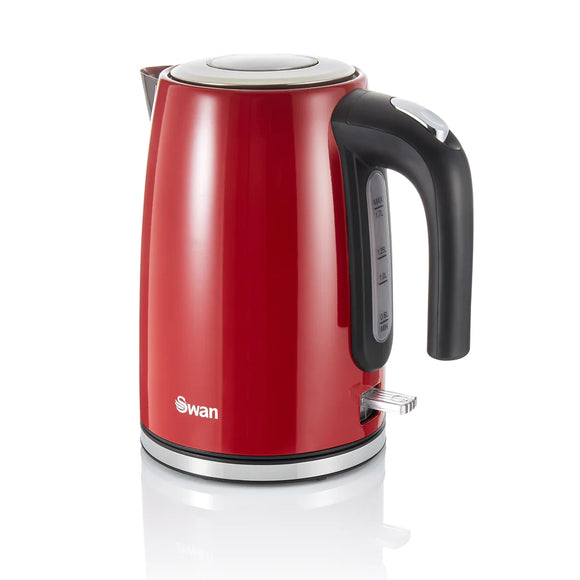 An image showcasing the Townhouse 1.7LT Jug Kettle in striking red, highlighting its vibrant design and practical features for your kitchen.