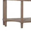 Functional and stylish sofa table in brown.