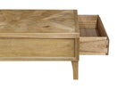 Discover the functional drawer of the Solstice Rectangular Coffee Table.