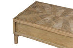  A detailed close-up of the elegant and modern Solstice Rectangular Coffee Table.