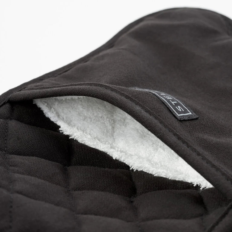 Stellar Double Oven Mitt  – Quilted Cotton Heat Resistant Kitchen Glove with Towelling Lining