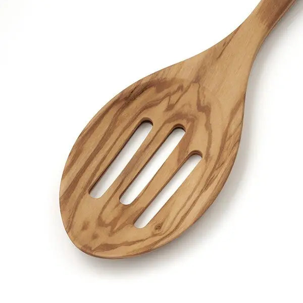Stellar Olive Wood Slotted Spoon – Durable Natural Wood Utensils for Non-Stick Cooking, Heat & Stain Resistant Finish