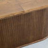 Cofra Ivy oval extending dining table in Bordo oak