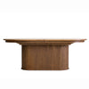 Cofra Ivy oval extending dining table in Bordo oak