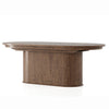 Cofra Ivy oval extending dining table in Bordo oak