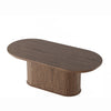 Cofra Ivy oval extending dining table in Bordo oak