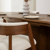 Cofra Ivy oval extending dining table in Bordo oak