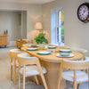 Cofra Ivy oval extending dining table in natural oak