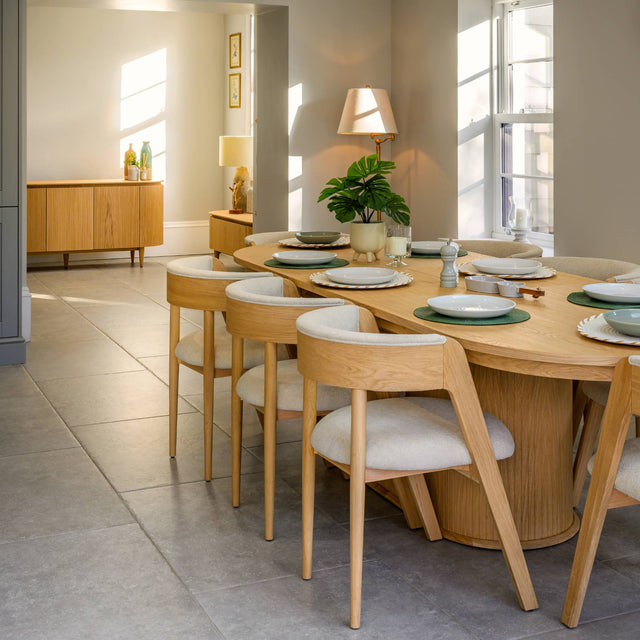 Cofra Ivy Oval Extending Dining Table 210cm Natural