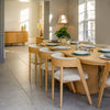 Cofra Ivy oval extending dining table in natural oak