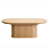 Cofra Ivy oval extending dining table in natural oak
