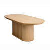 Cofra Ivy oval extending dining table in natural oak