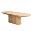 Cofra Ivy oval extending dining table in natural oak