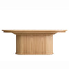 Cofra Ivy oval extending dining table in natural oak