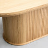 Cofra Ivy oval extending dining table in natural oak