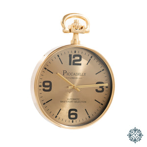 Elevate your decor with the timeless charm of the Piccadilly Wall Clock in Antique Brass, a vintage-inspired timepiece that adds character to any room.