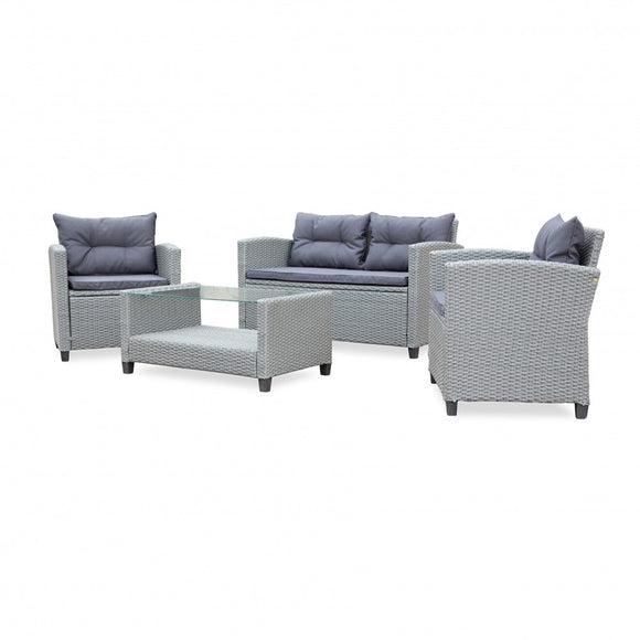 Aleggra Outdoor Garden Lounge Set Grey