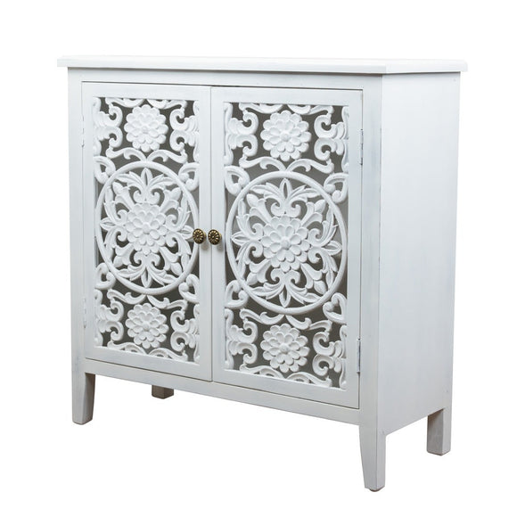 Enhance your home organization and style with the Jessie 2-Door Sideboard in White. 