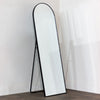 Modena Floor Standing Mirror Black 160cm – Full Length Arch Mirror