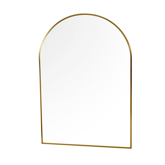Revamp your home decor with the Modena Arch Wall Mirror in Gold. Add a touch of sophistication and style to your living space with this exquisite mirror.