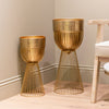 Sana Set of 2 Planters With Stand Gold two sizes available