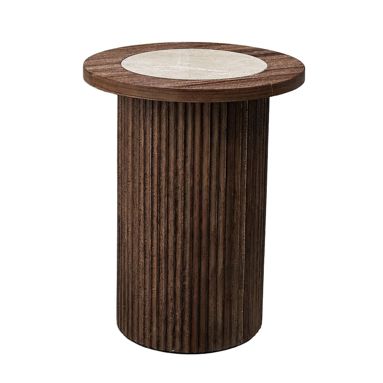 Sorrento Side Table Teak with Porcelain Top 45cm