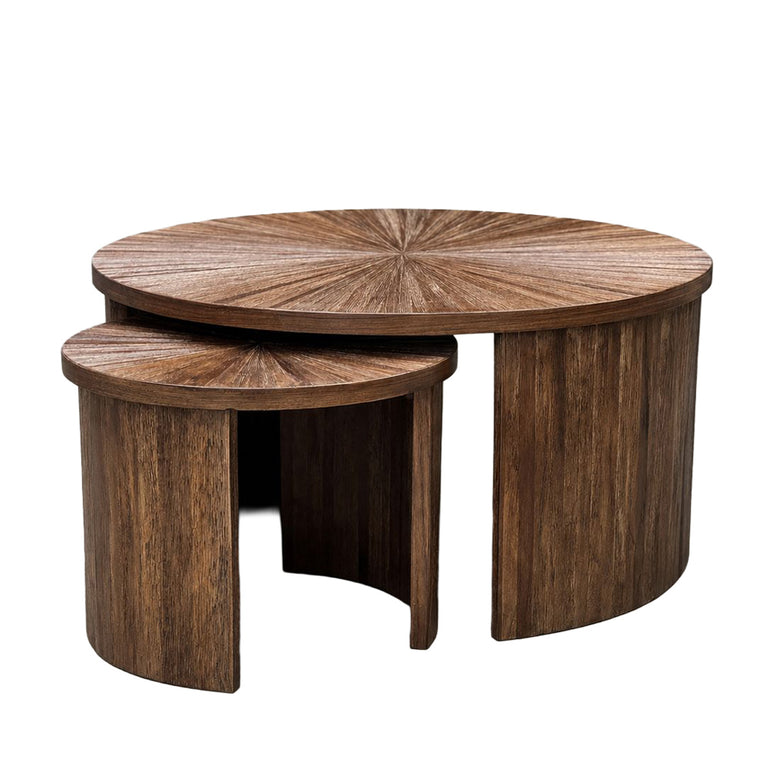 Ray Coffee Tables Set of 2 Dark Teak