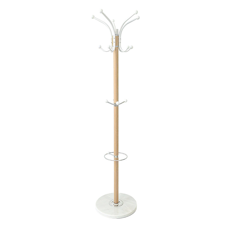 Colton Hat and Coat Stand Oak and White