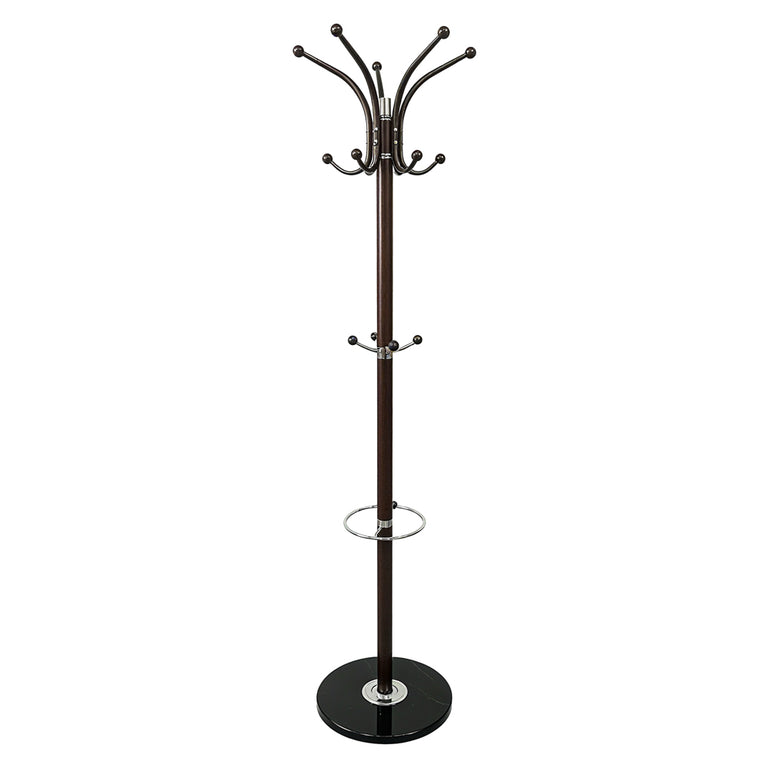 Colton Hat and Coat Stand Dark Oak and Black